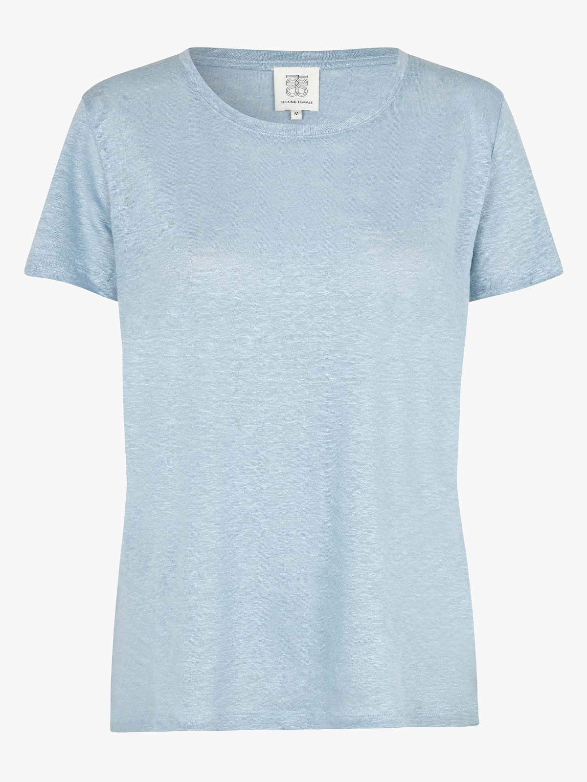 Second Female Peony O-Neck Tee Ashley Blue