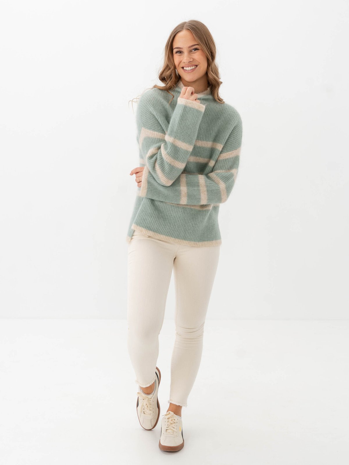 Second Female Ovalis Knit T-Neck Slate Green