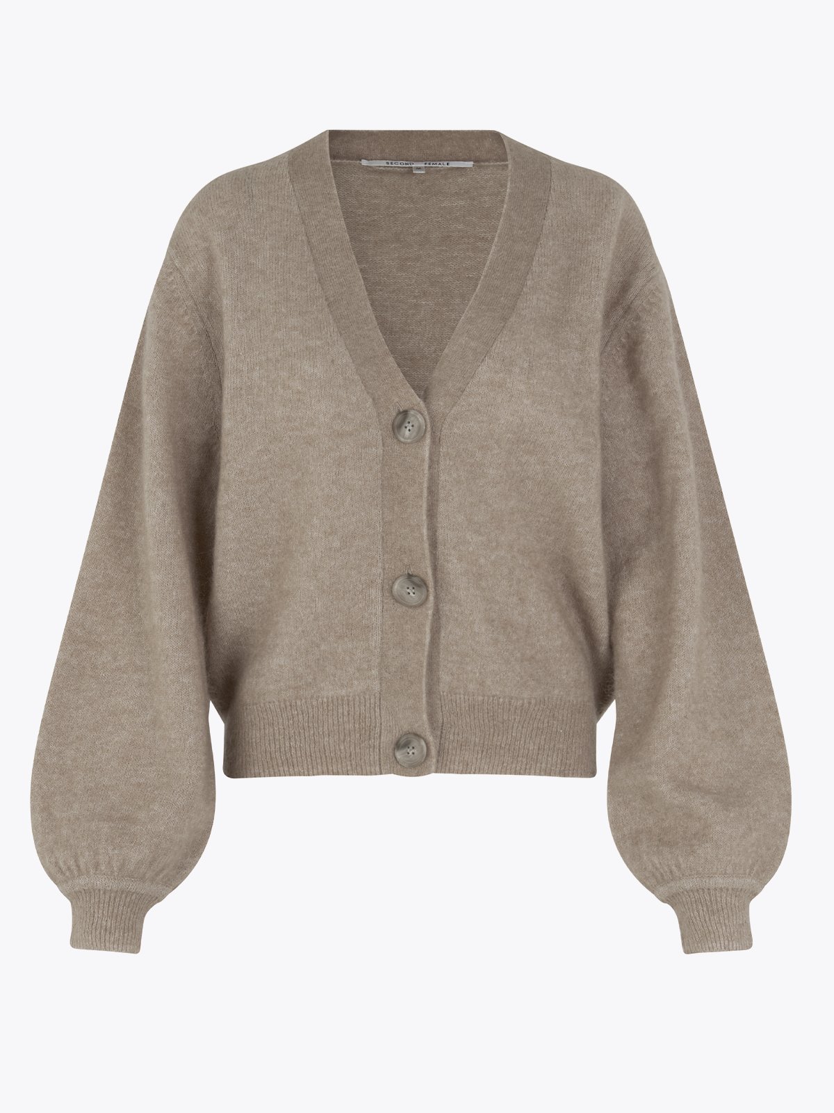 Second Female Brook Knit Drop Shoulder Cardigan Weathered Teak