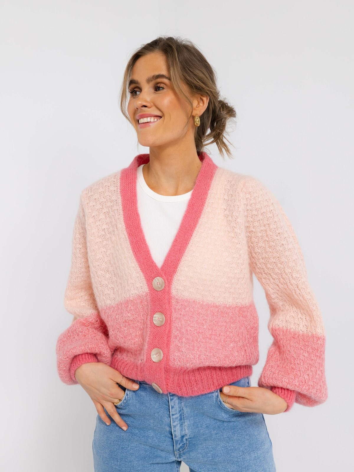 Second Female Sebastia Knit Cardigan Quartz Pink