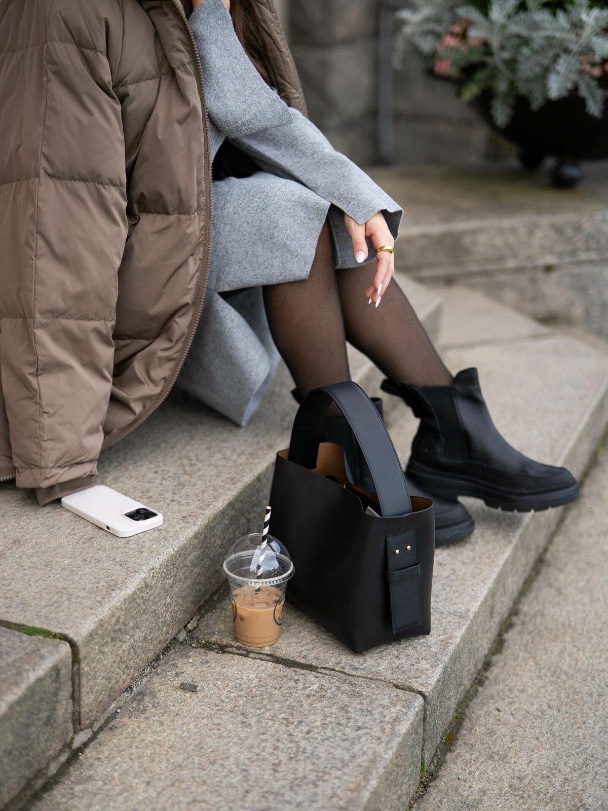 Second Female Leata Leather Bag Black