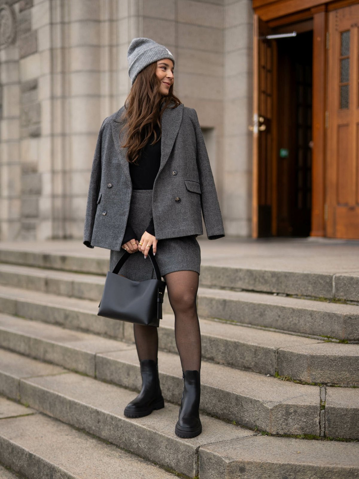 Second Female Leata Leather Bag Black