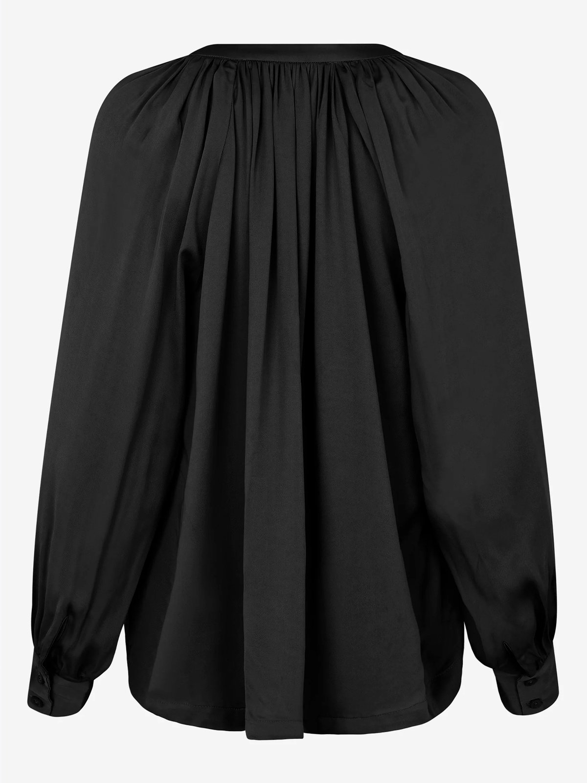 Second Female Drape Tunic Blouse Black
