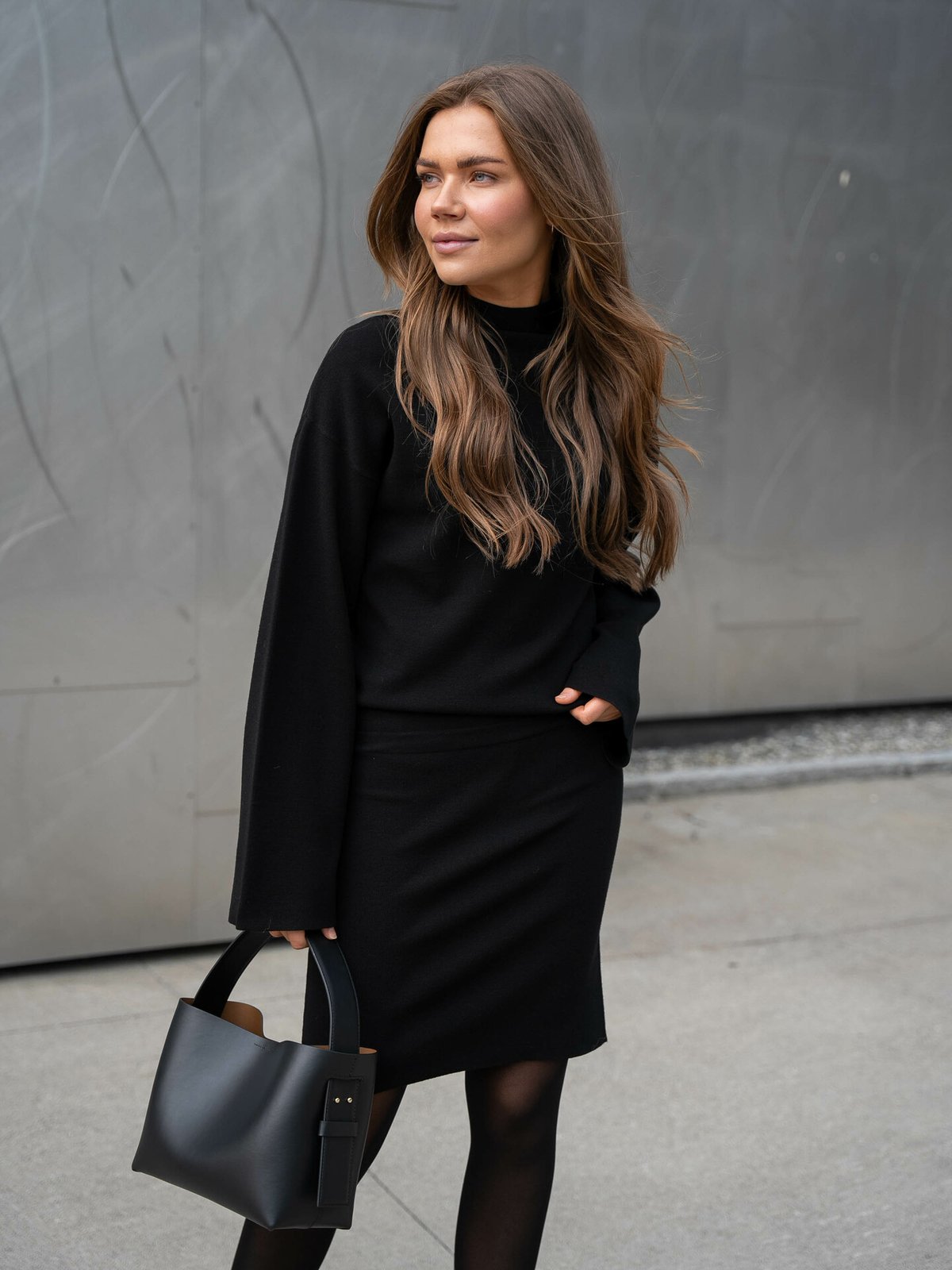 Second Female Yuna Knit Dress Black