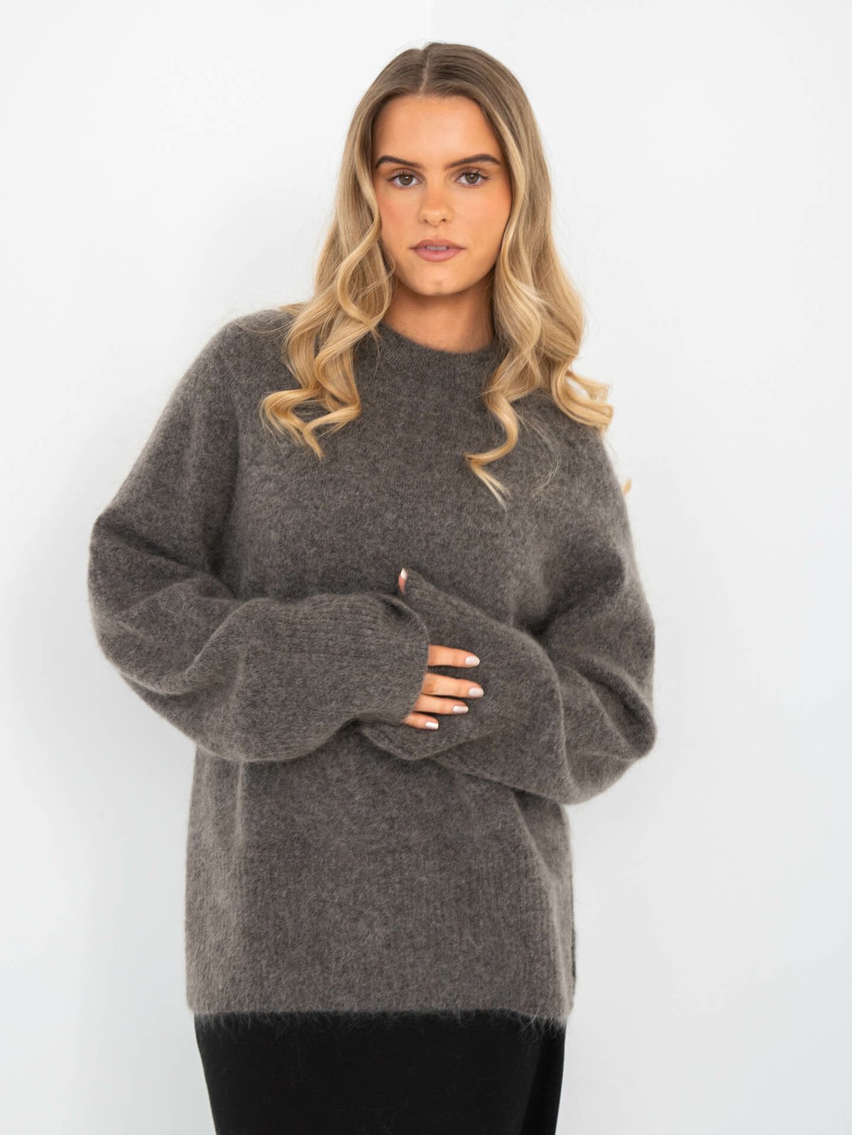 Second Female Brookline Knit Raglan O- Neck Major Brown