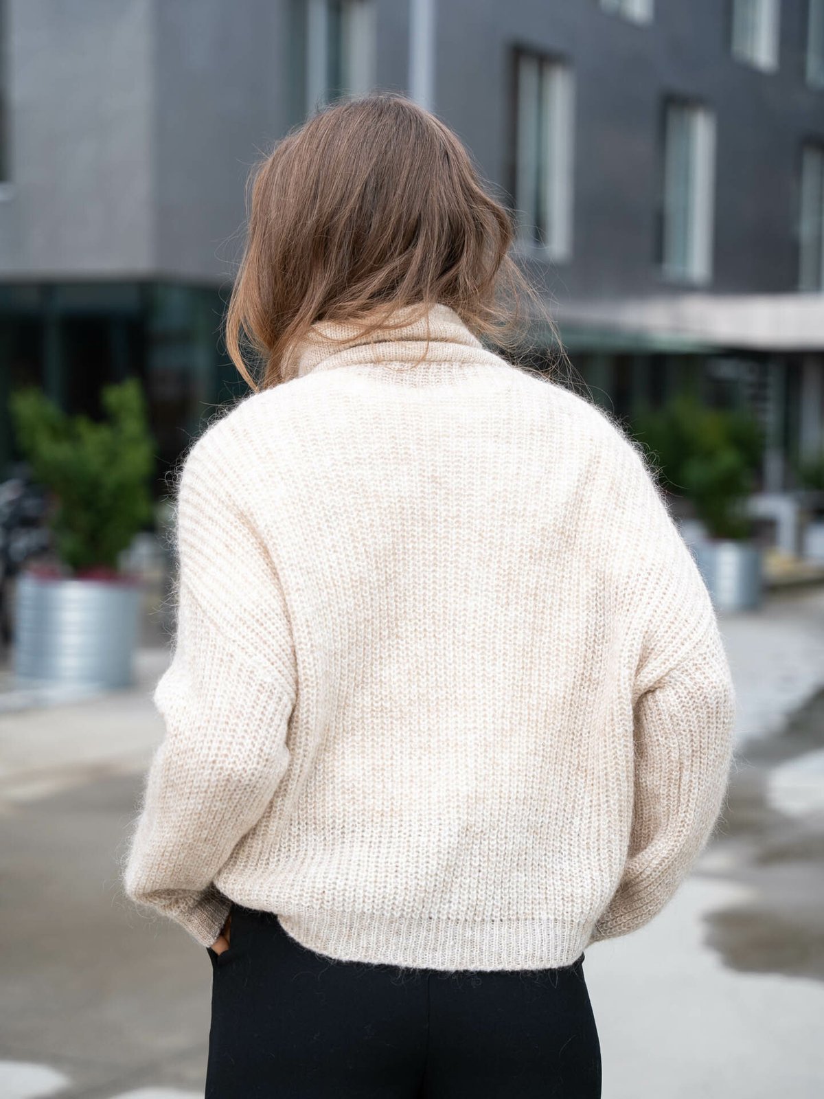 Second Female Lusinda Knit T-Neck Zip Moonbeam