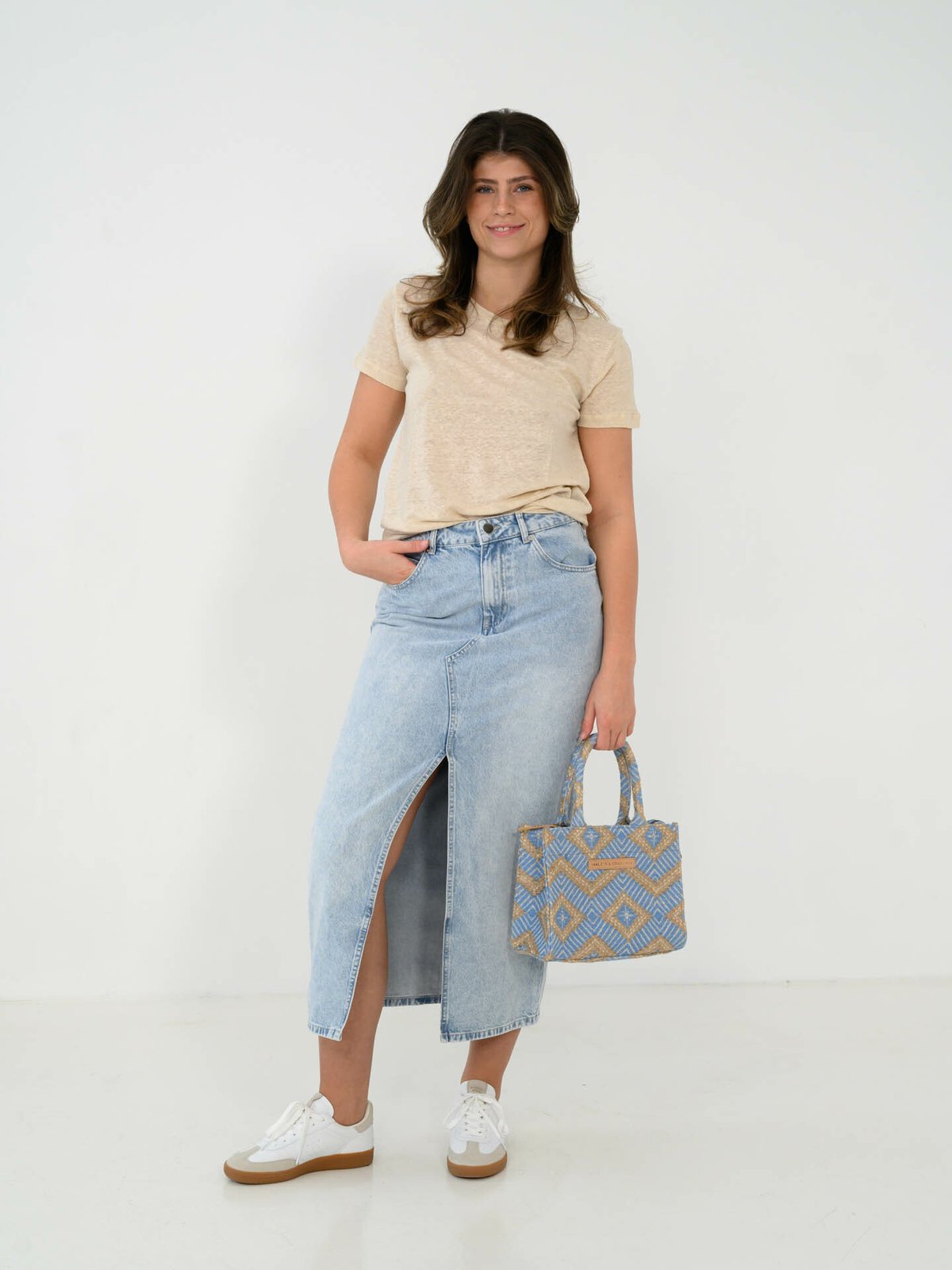 Second Female Dustine Skirt Denim Blue
