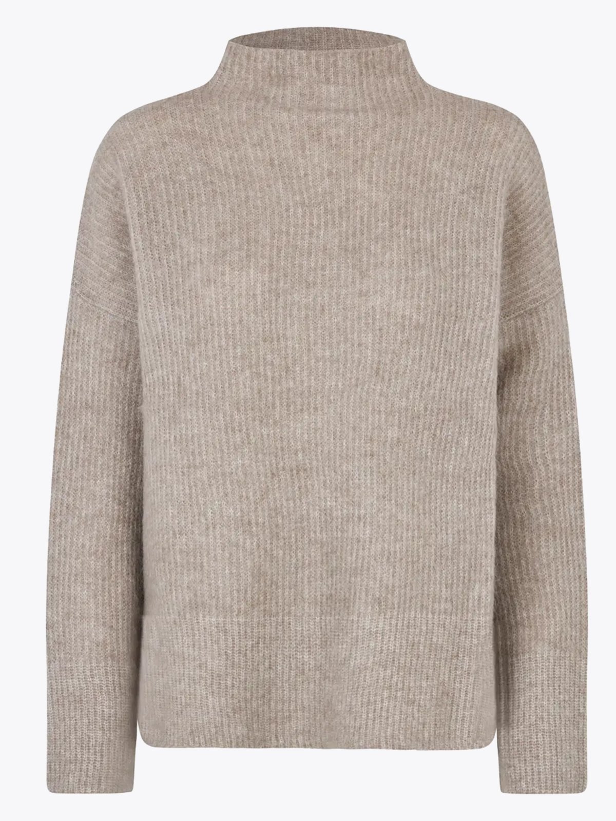 Second Female Brook Knit High Rib T-Neck Roasted Cashew