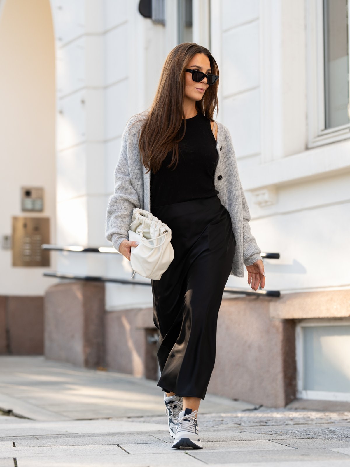 Second Female Smooth Leather Bag Vaporous White