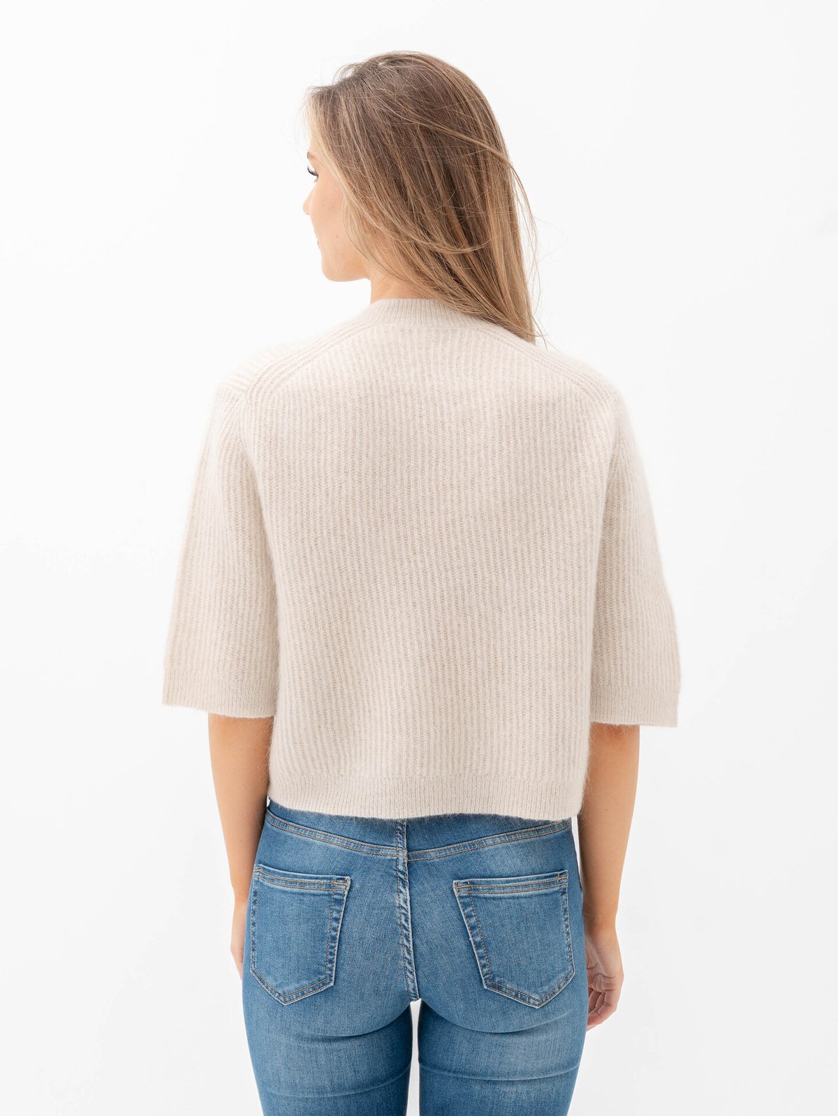 Second Female Andrea Knit Rib Cardigan Pumice Stone