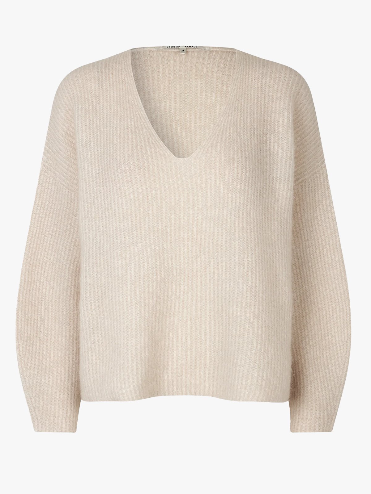Second Female Andrea Knit V-Neck Pumice Stone