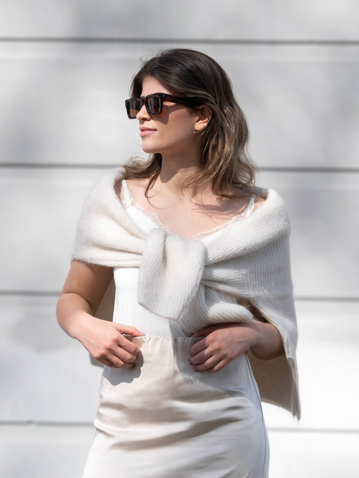 Second Female Andrea Knit V-Neck Pumice Stone