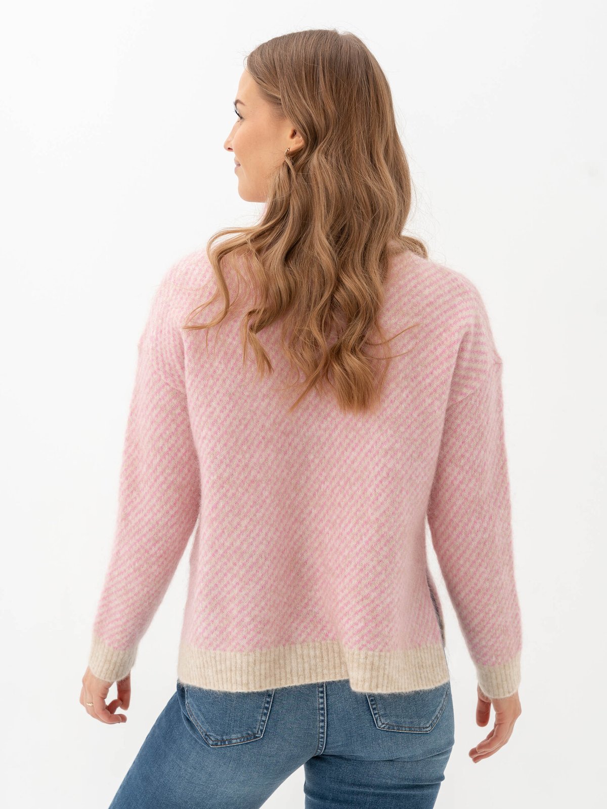 Second Female Capella Knit T-Neck Pink Cosmos