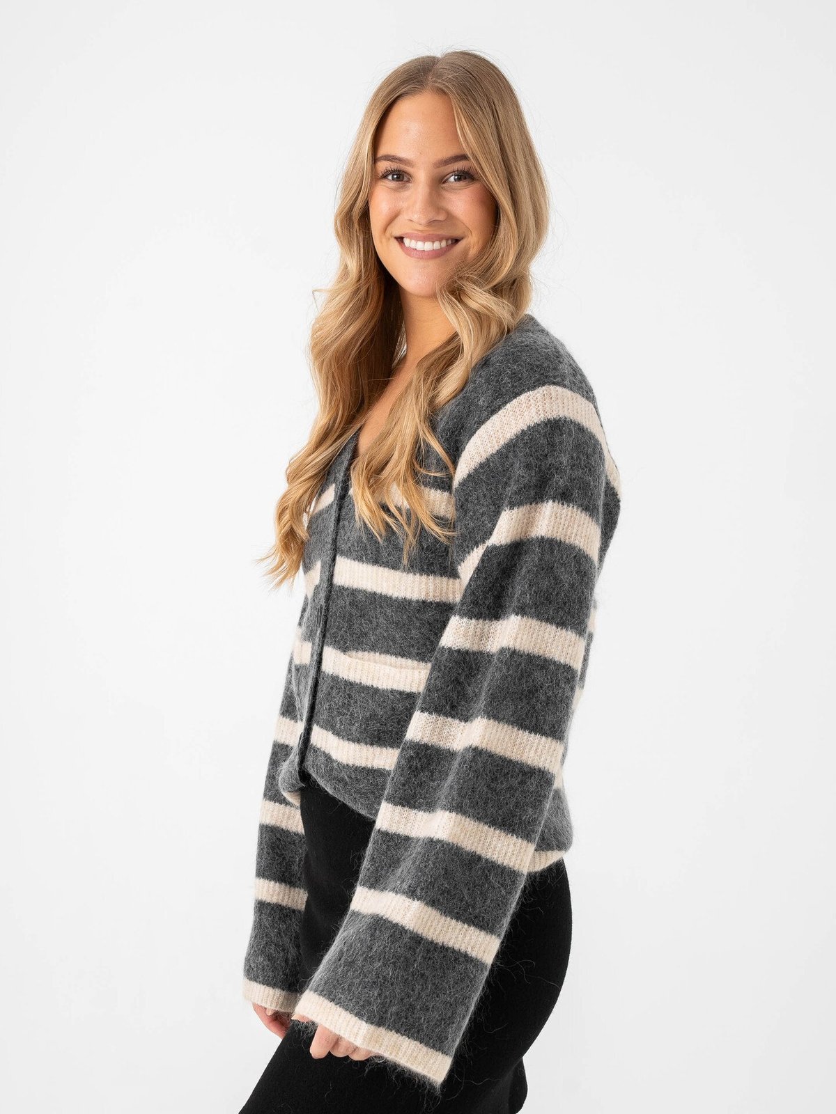 Second Female Ovalis Knit Wide Sleeve Cardigan Volcanic Ash