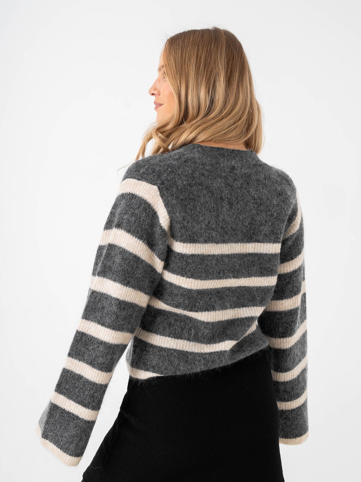 Second Female Ovalis Knit Wide Sleeve Cardigan Volcanic Ash