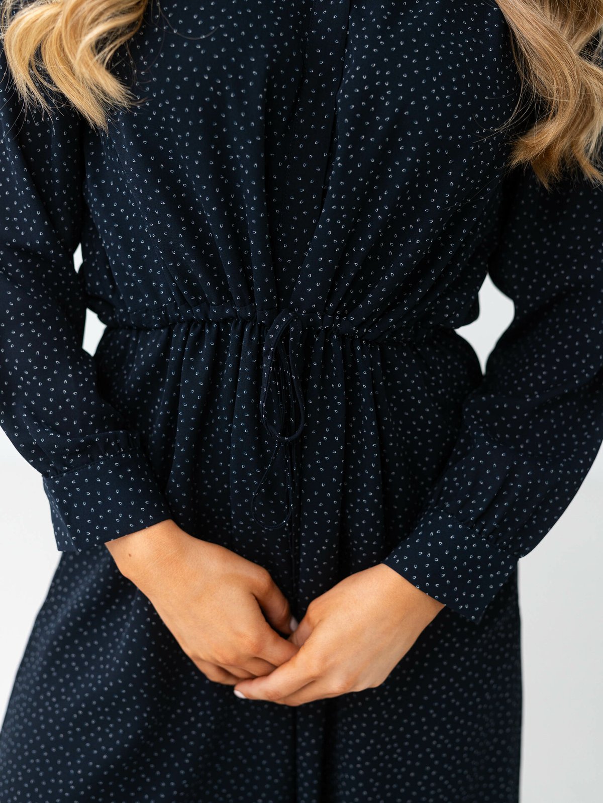 Selected Femme Damina 7/8 AOP Dress Silver Dot Print