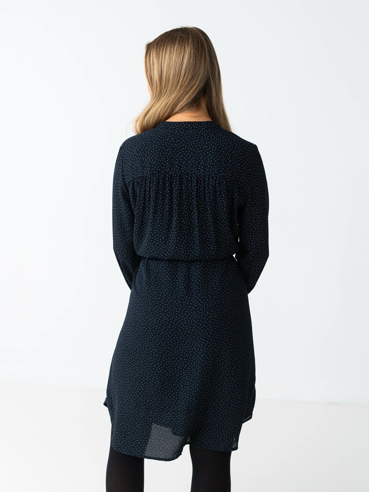 Selected Femme Damina 7/8 AOP Dress Silver Dot Print