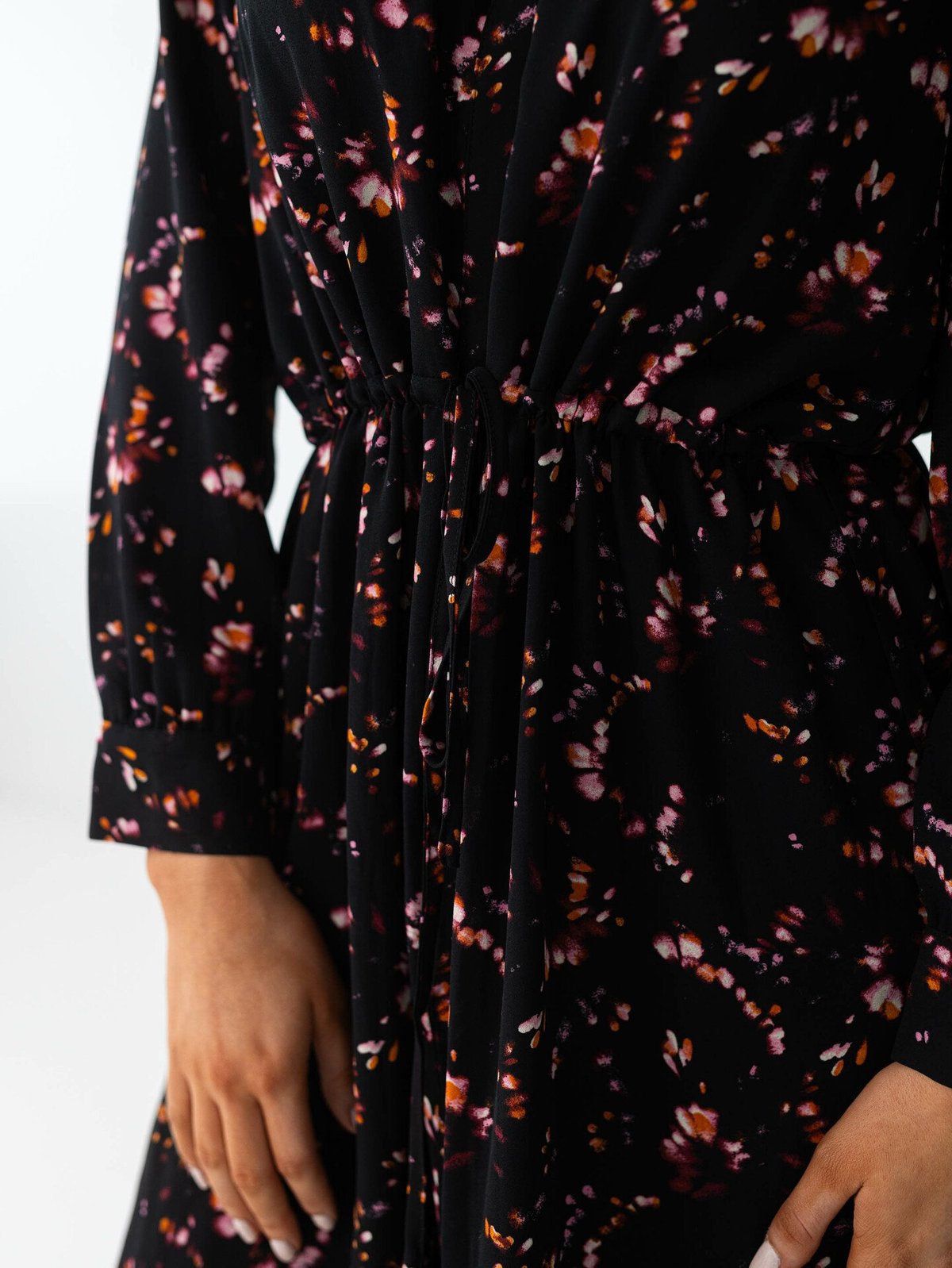 Selected Femme Damina 7/8 AOP Dress Black Raya