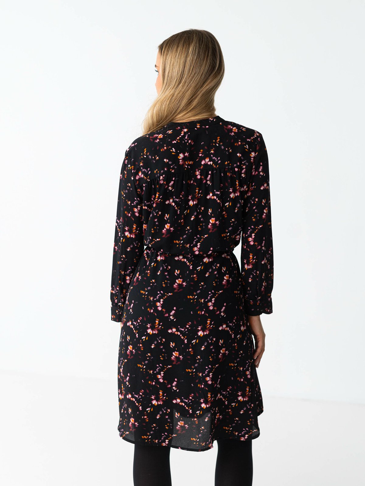 Selected Femme Damina 7/8 AOP Dress Black Raya