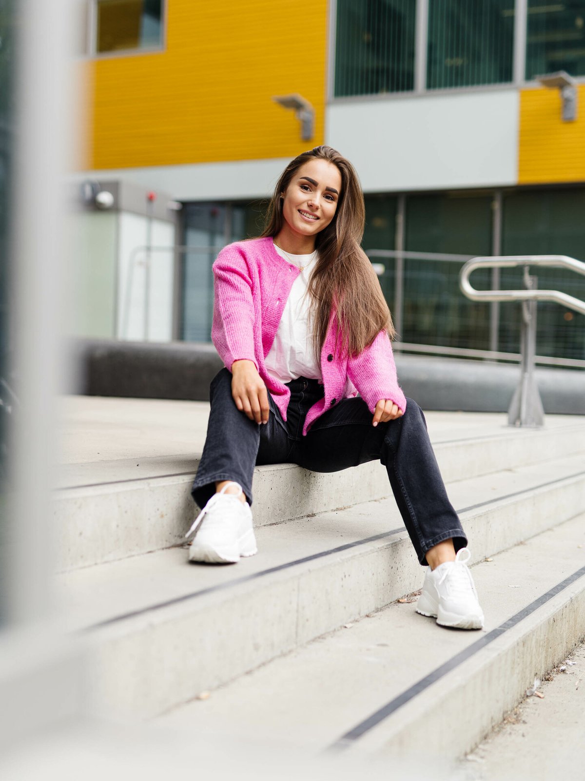 Selected Femme Lulu Long Sleeve Knit Short Cardigan Phlox Pink Melange