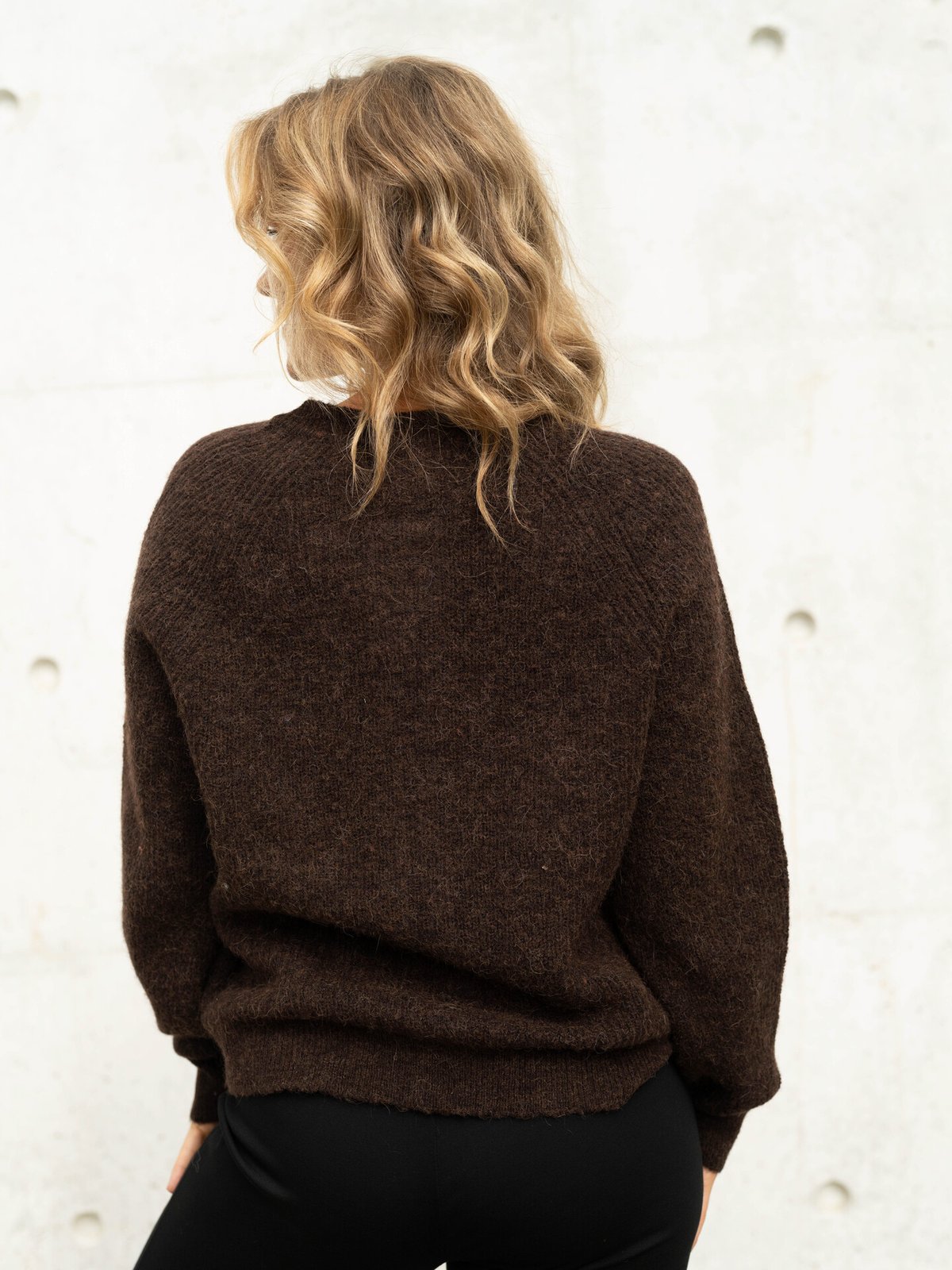 Selected Femme Lulu Long Sleeve Knit Short Cardigan Coffee Bean