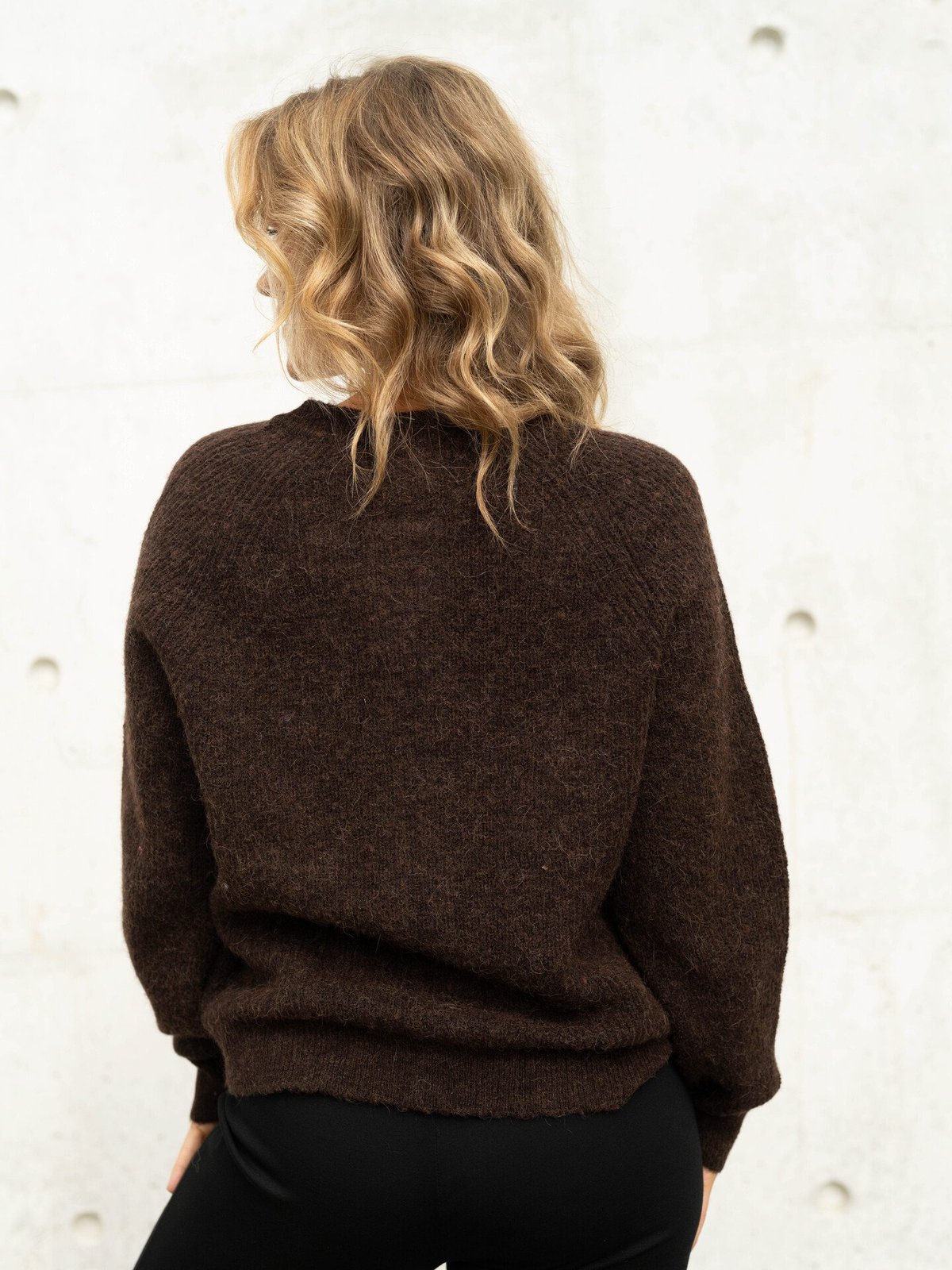 Selected Femme Lulu Long Sleeve Knit Short Cardigan Coffee Bean