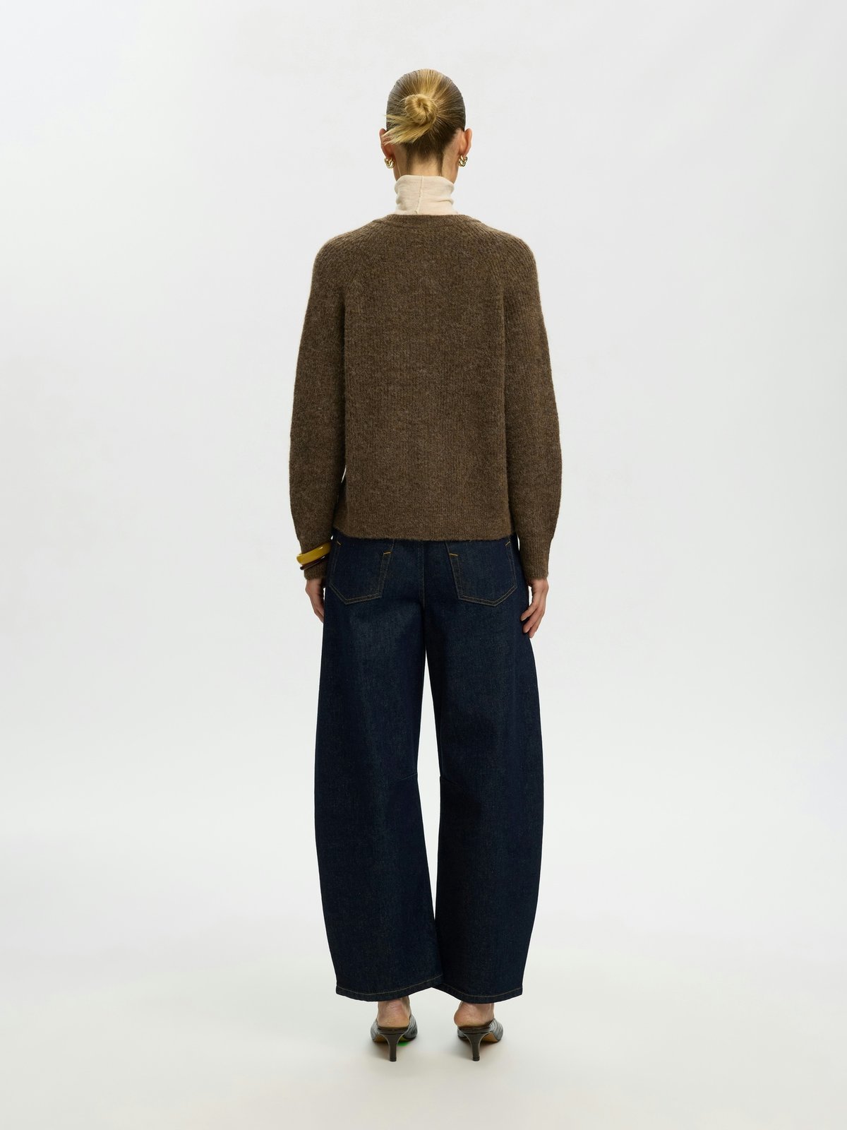 Selected Femme Lulu Long Sleeve Knit Short Cardigan Dachshund
