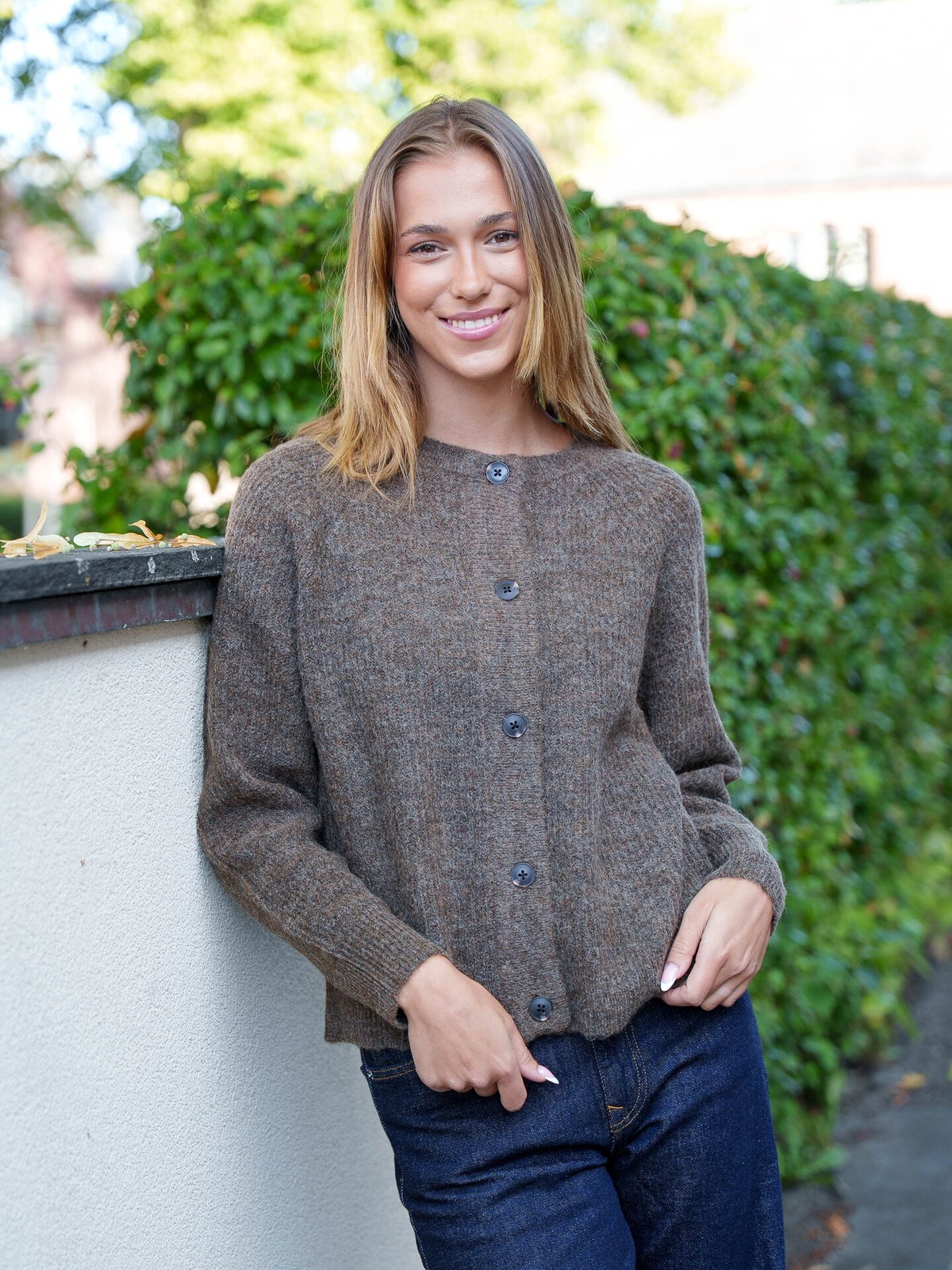 Selected Femme Lulu Long Sleeve Knit Short Cardigan Dachshund