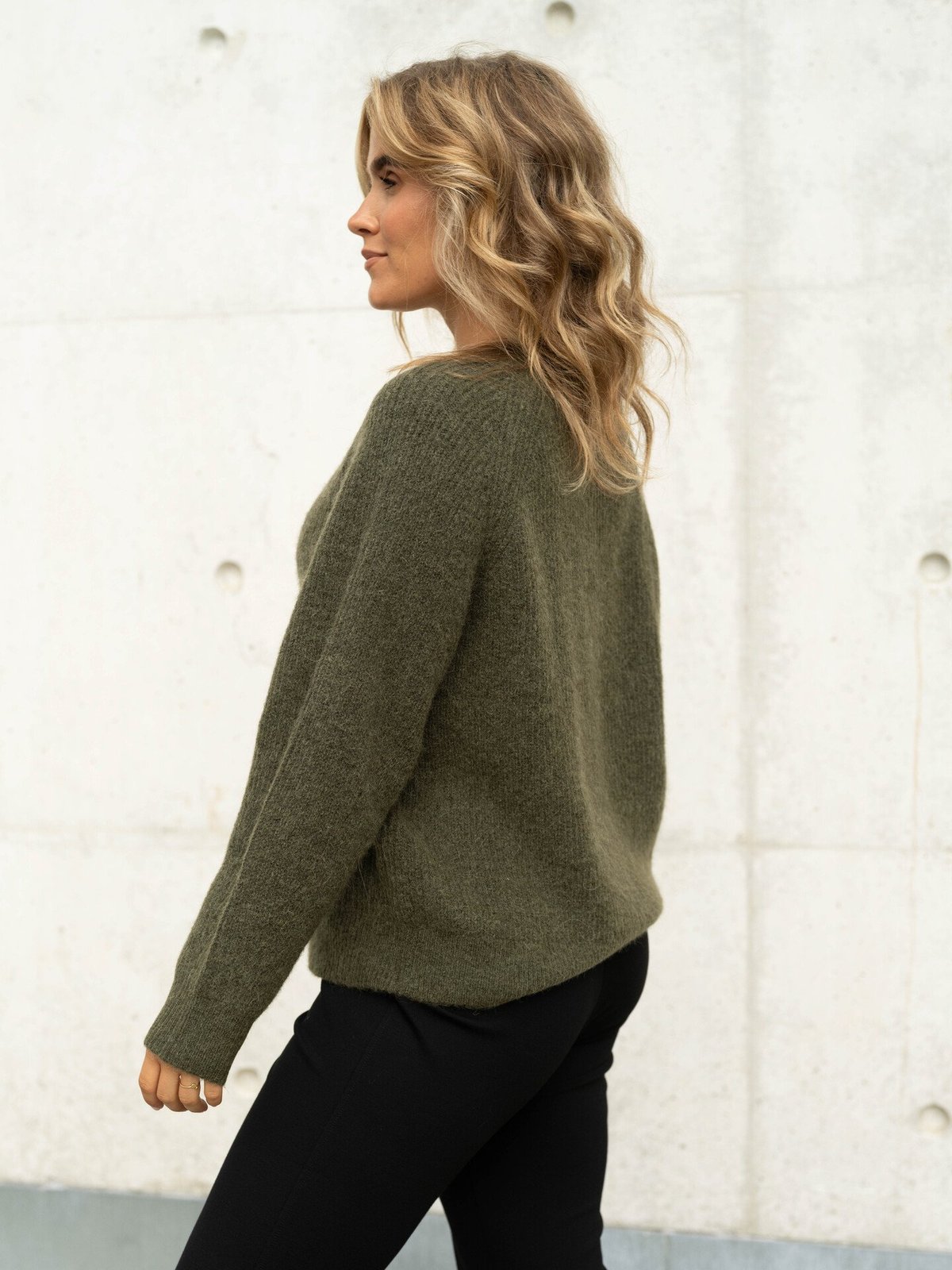 Selected Femme Lulu Long Sleeve Knit Short Cardigan Kalamata Melange