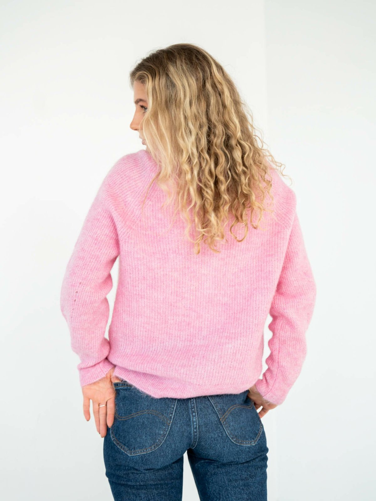 Selected Femme Lulu Long Sleeve Knit Short Cardigan Moonlite Mauve