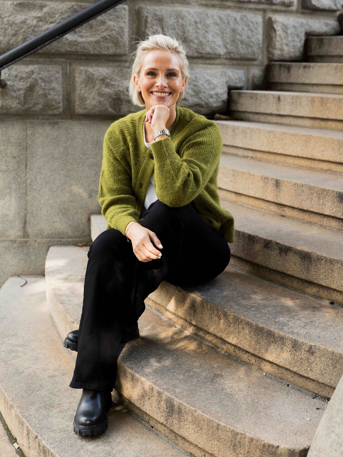 Selected Femme Lulu Long Sleeve Knit Short Cardigan Cardamom Seed Melange