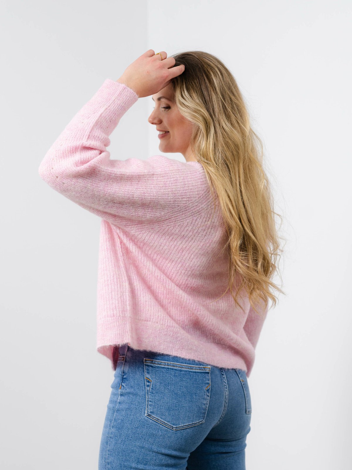 Selected Femme Lulu Long Sleeve Knit Short Cardigan Sweet Lilac