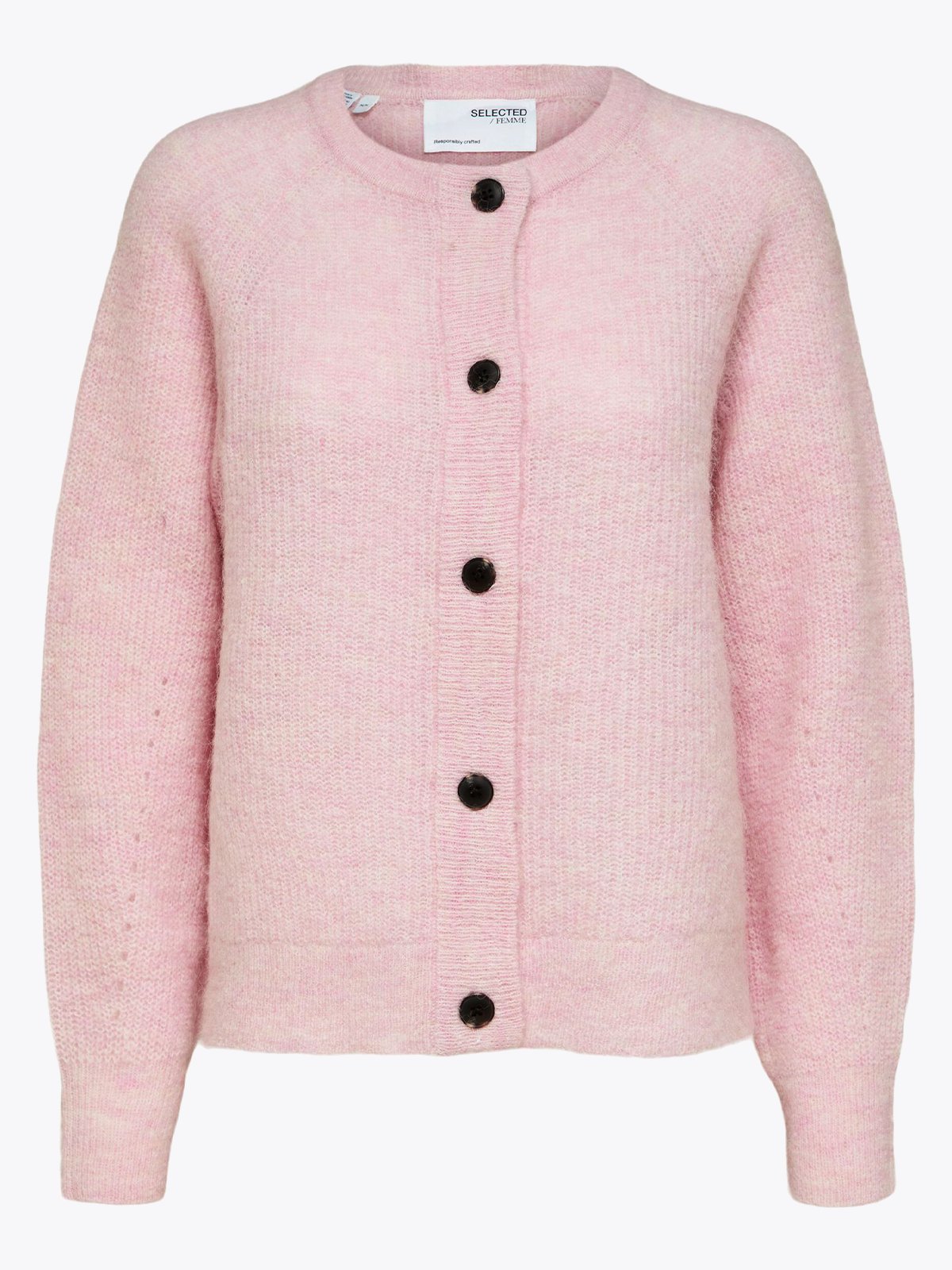 Selected Femme Lulu Long Sleeve Knit Short Cardigan Sweet Lilac