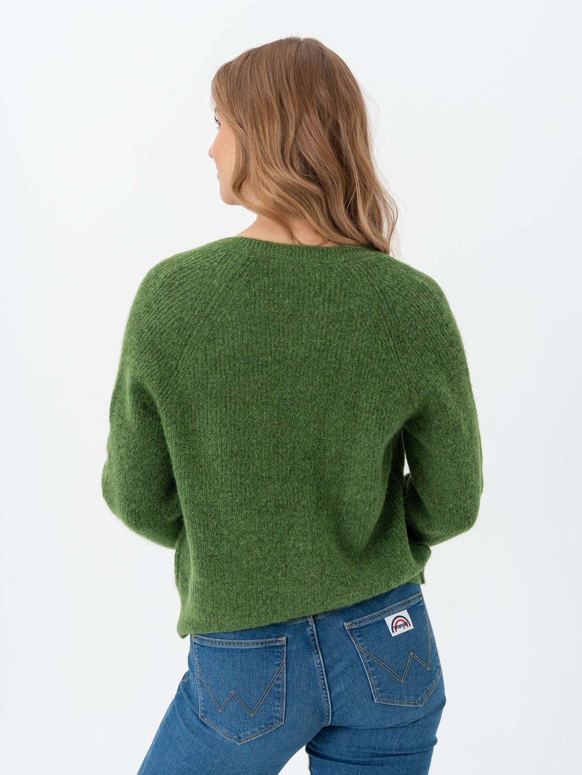 Selected Femme Lulu Long Sleeve Knit Short Cardigan Spindle Tree