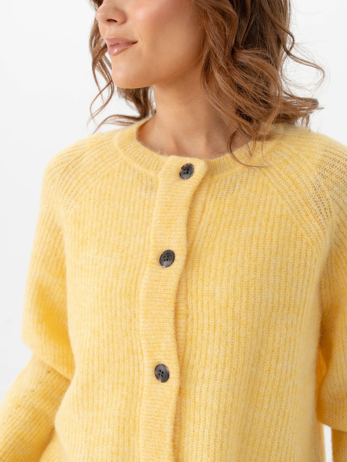 Selected Femme Lulu Long Sleeve Knit Short Cardigan Sundress Melange