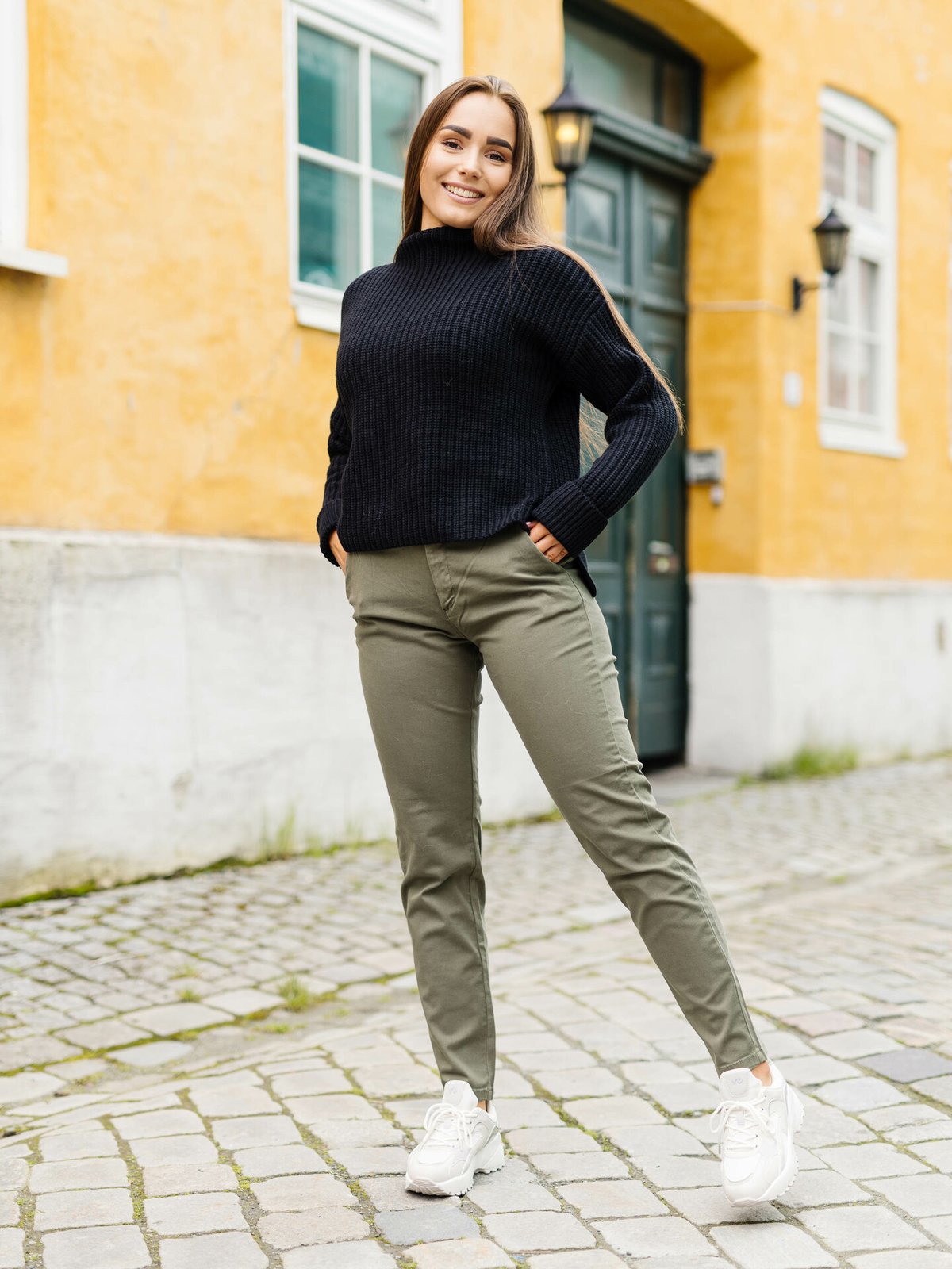 Selected Femme Selma Long Sleeve Knit Pullover Black