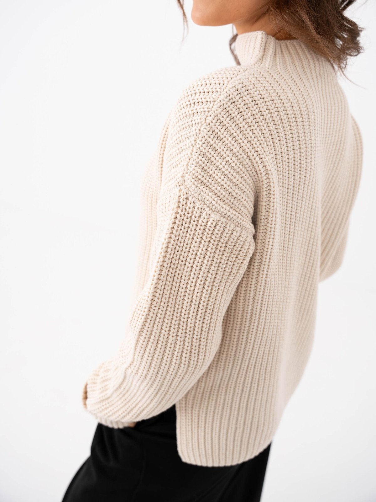 Selected Femme Selma Long Sleeve Knit Pullover Birch