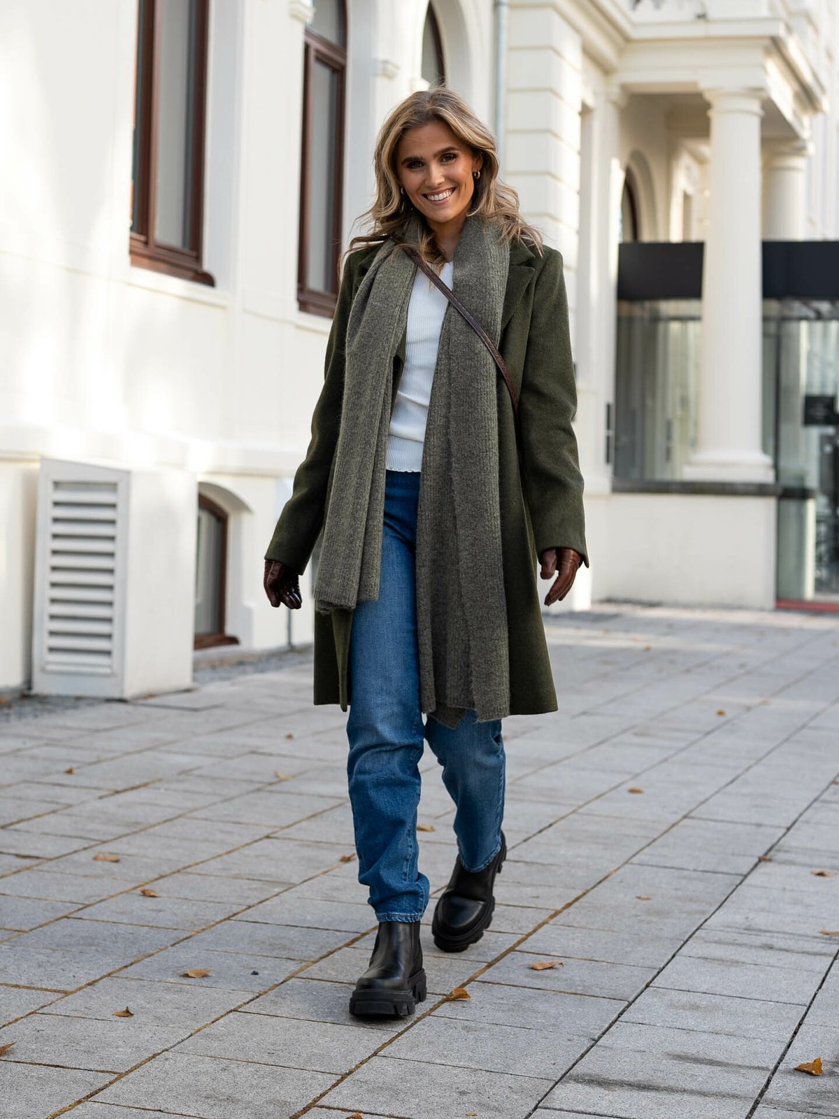 Selected Femme New Sasja Wool Coat Ivy Green melange