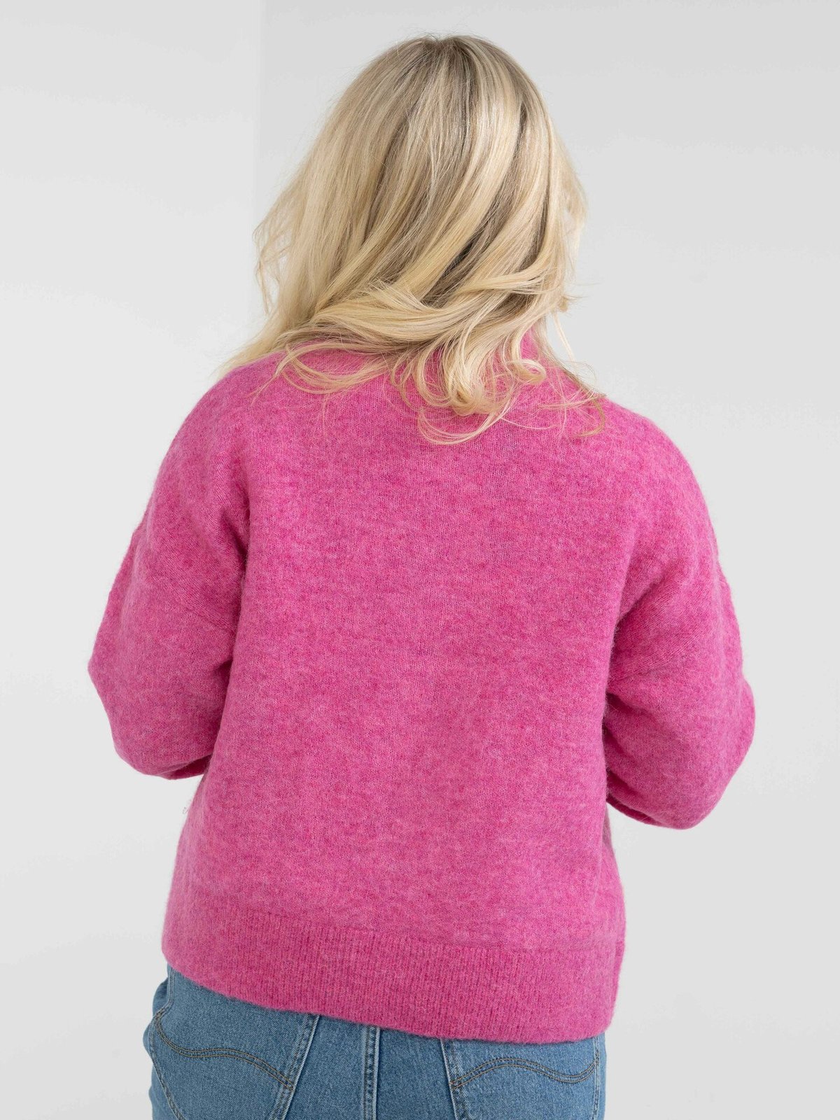 Selected Femme Sia Long Sleeve Knit Zipper Cardigan Phlox Pink