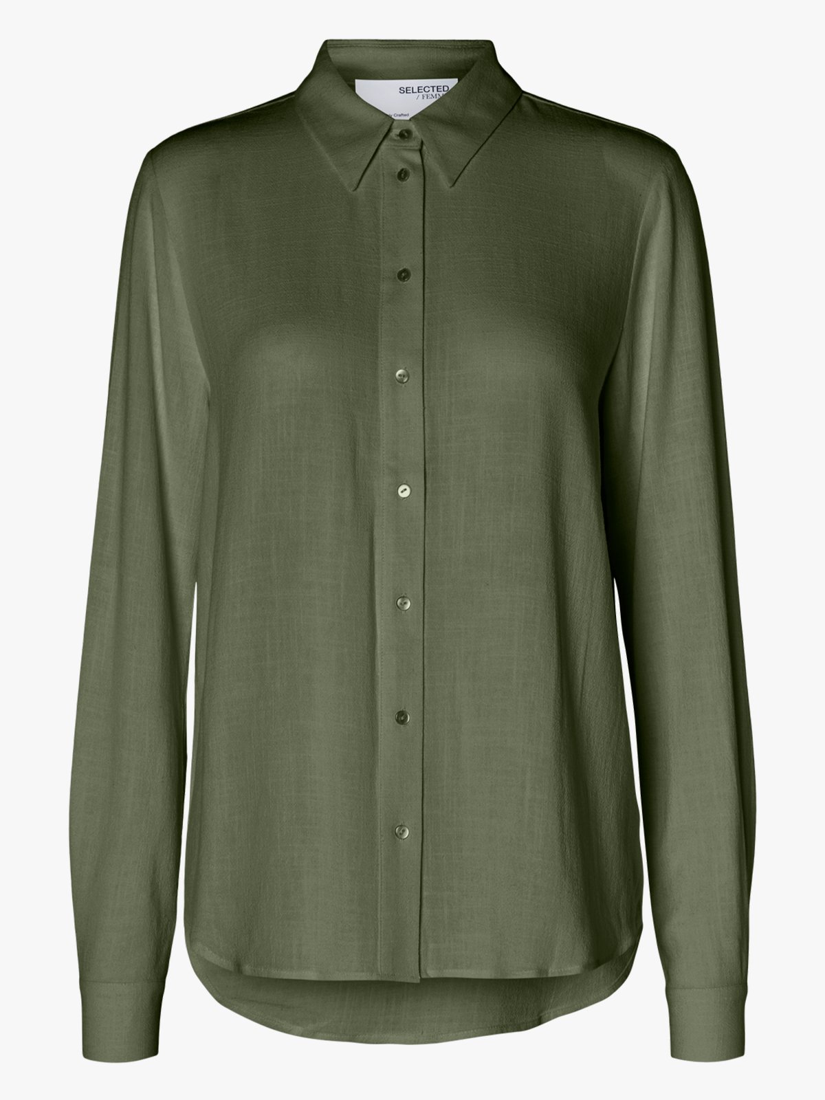 Selected Femme Viva Long Sleeve Sun Shirt Olivine