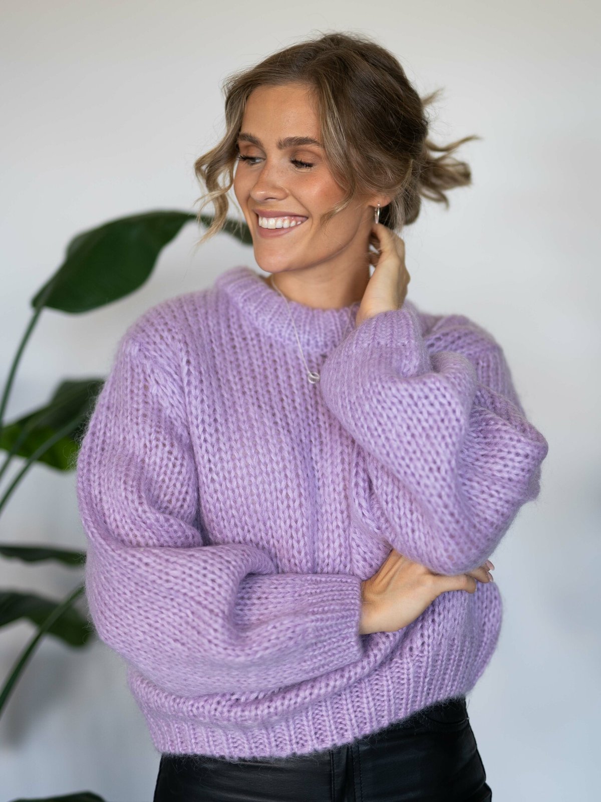 Selected Femme Suanne Long Sleeve Knit O-Neck Lilac Breeze