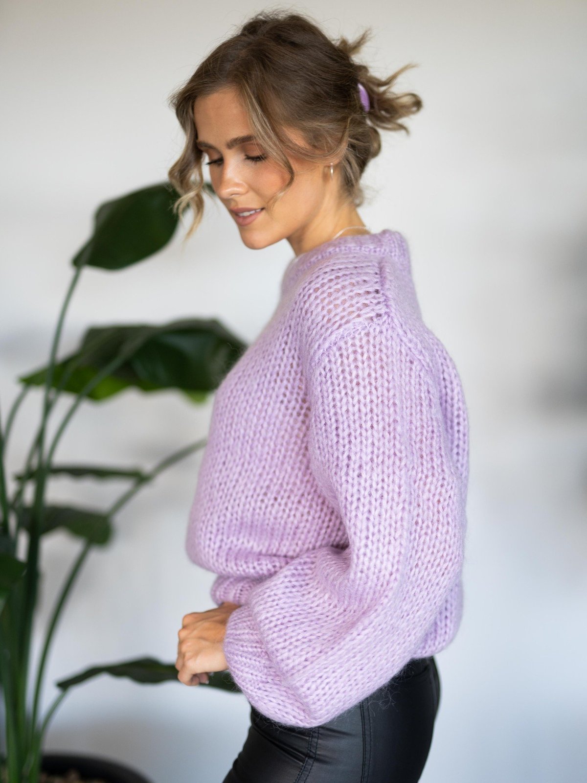 Selected Femme Suanne Long Sleeve Knit O-Neck Lilac Breeze