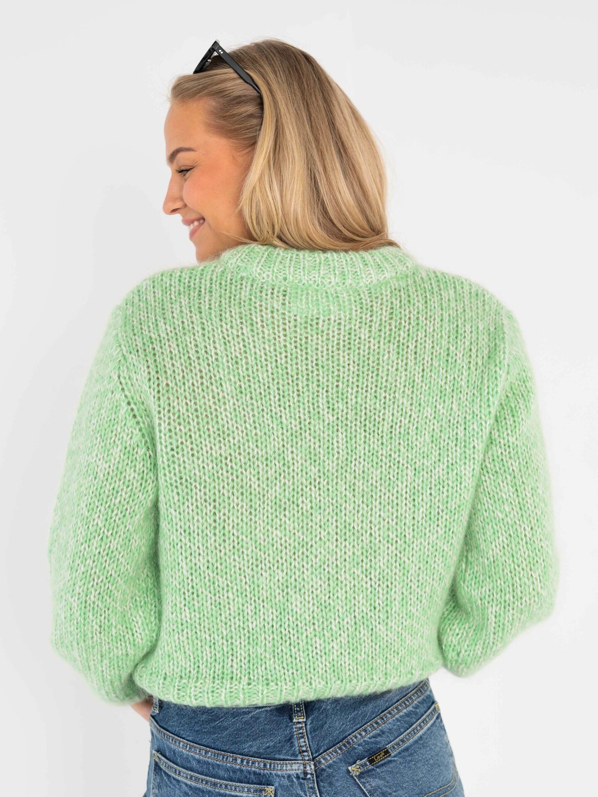 Selected Femme Suanne Long Sleeve Knit O-Neck Grønn