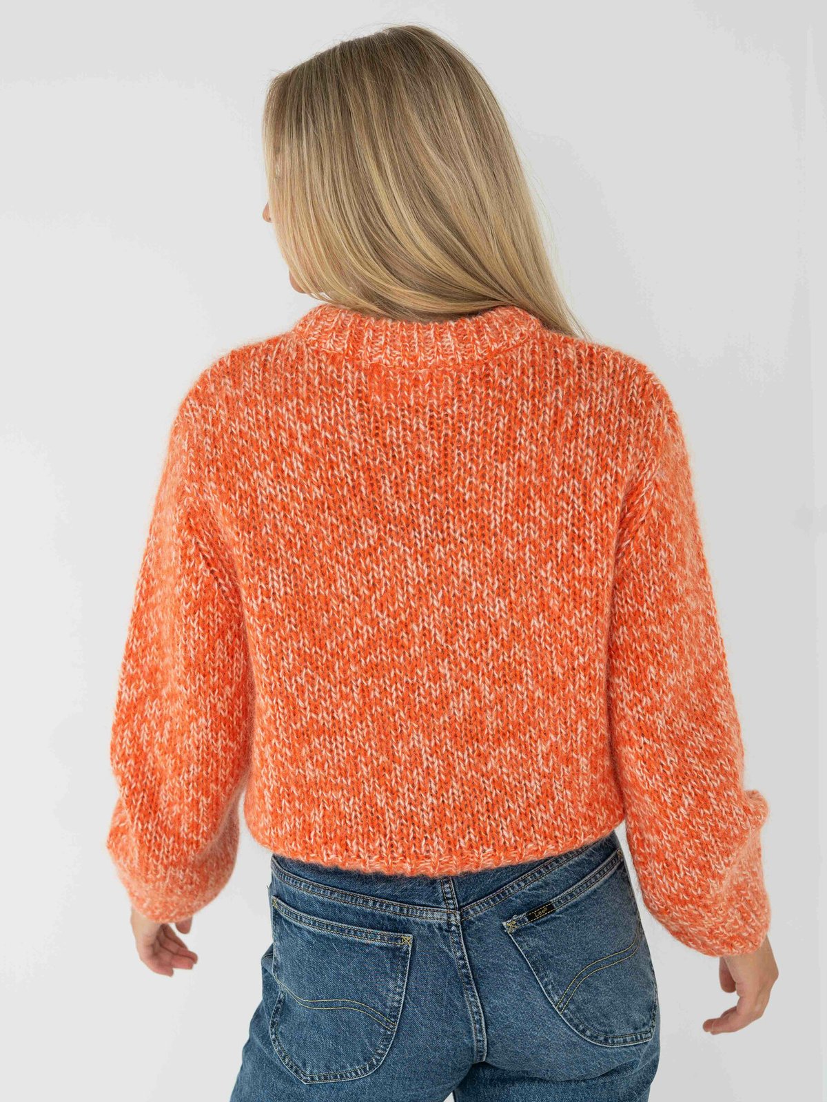 Selected Femme Suanne Long Sleeve Knit O-Neck Oransje