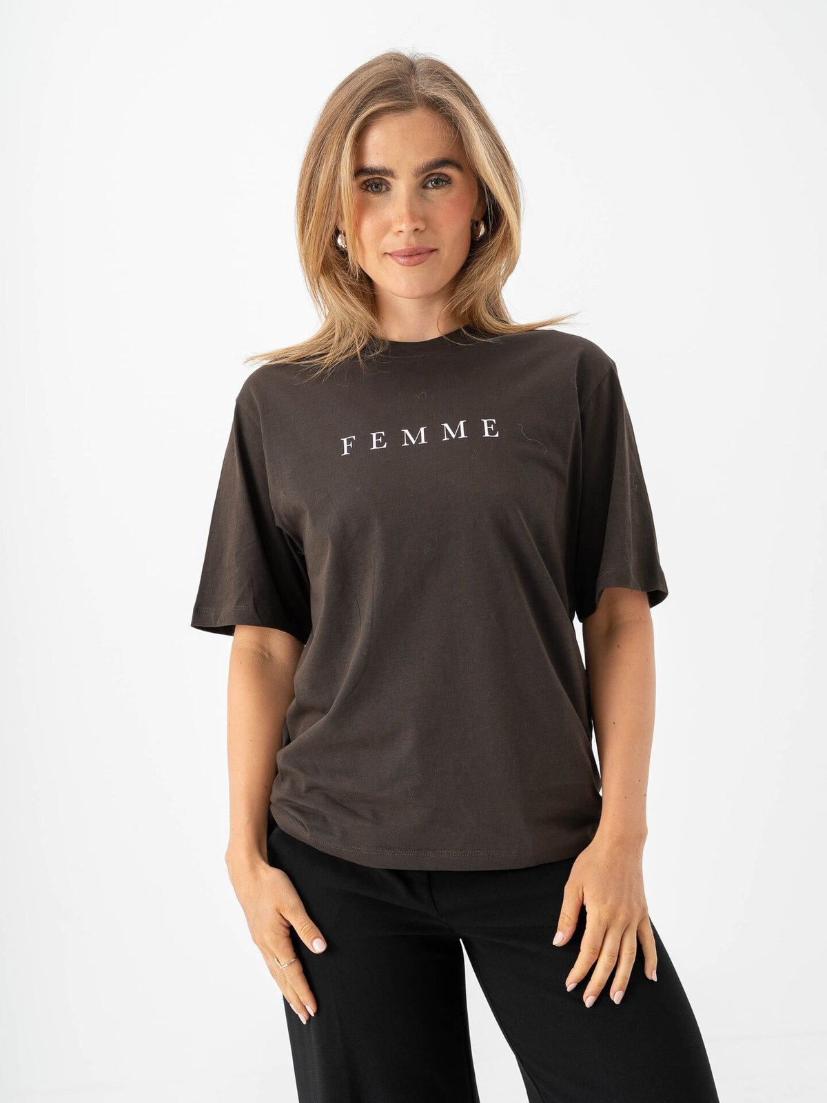 Selected Femme Vilja Short Sleeve Printed Tee Delicioso / Bright White