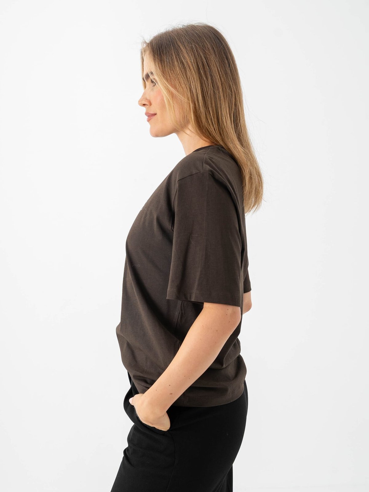Selected Femme Vilja Short Sleeve Printed Tee Delicioso / Bright White
