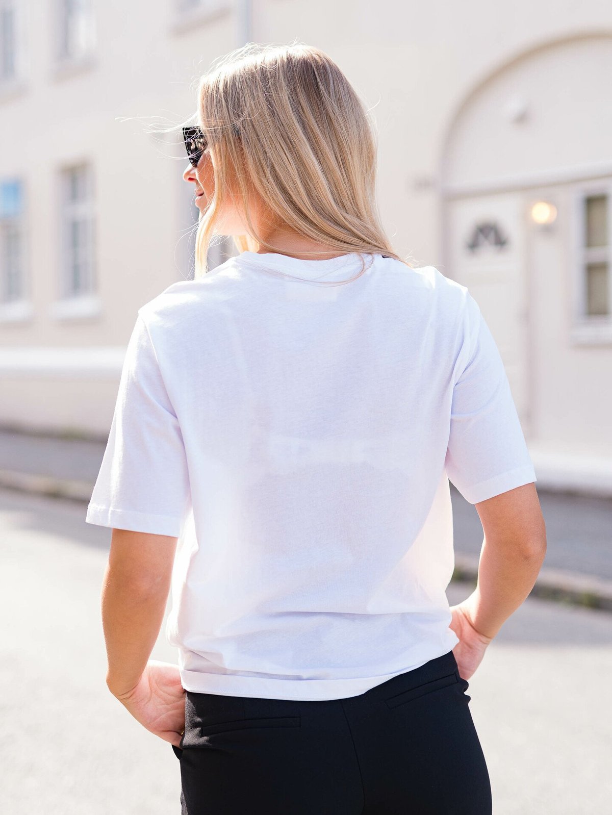 Selected Femme Vilja Short Sleeve Printed Tee Bright White / Black