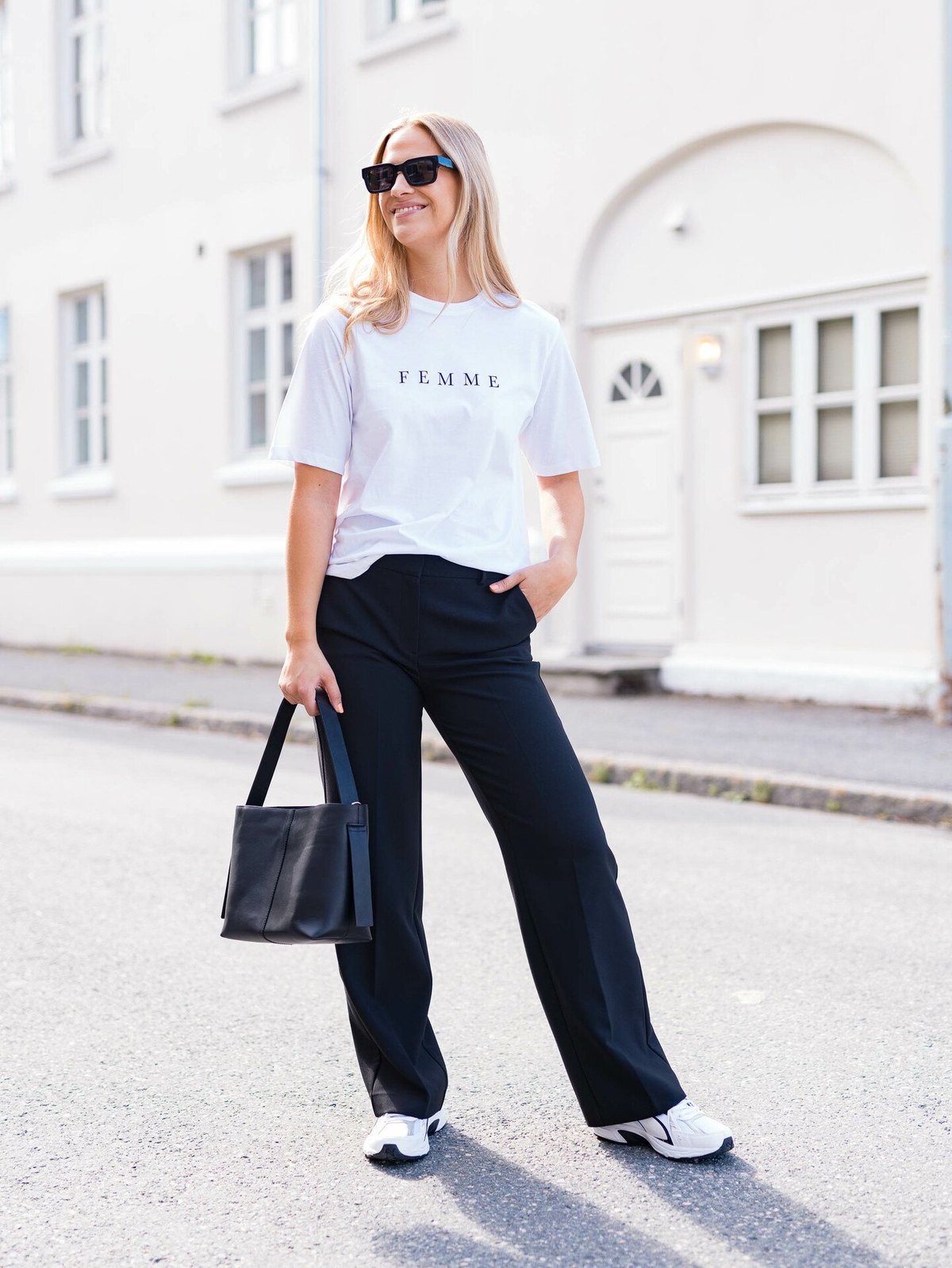 Selected Femme Vilja Short Sleeve Printed Tee Bright White / Black