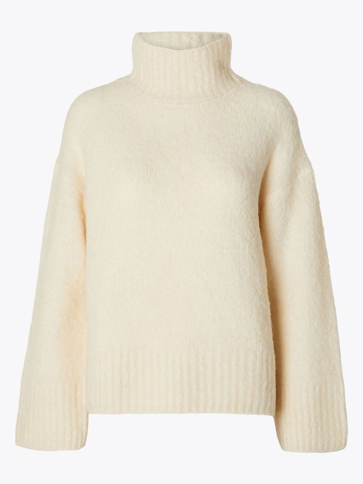 Selected Femme Gabella Long Sleeve Knit High-Neck Birch