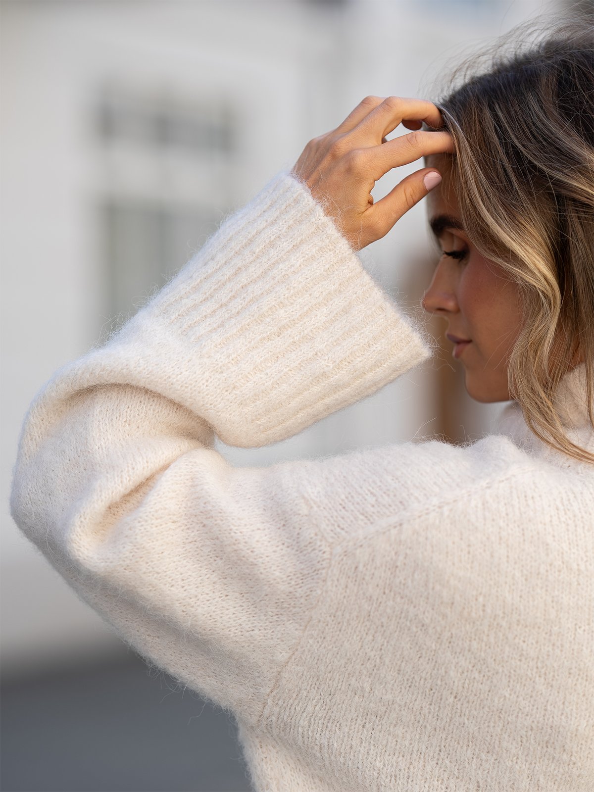 Selected Femme Gabella Long Sleeve Knit High-Neck Birch